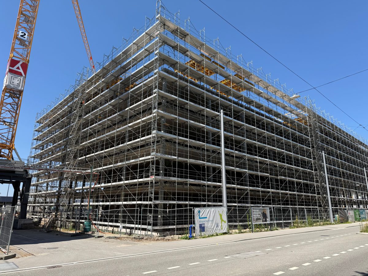 Baustellenansicht Stiftung, BaseLink, Baufeld C, Allschwil
