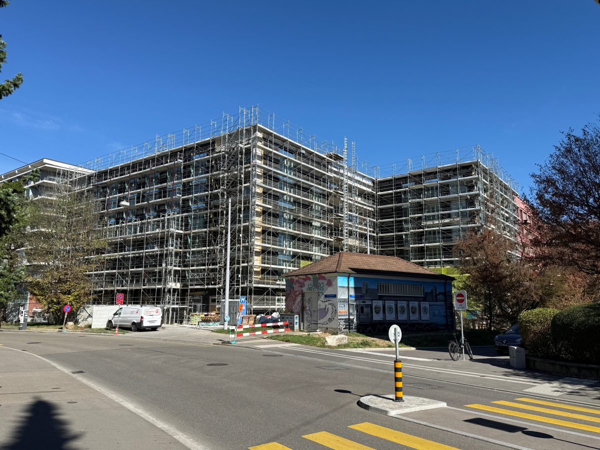 Baustellenansicht Neubau Westfeld, Basel